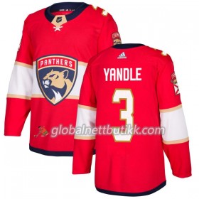 Florida Panthers Hockeydrakt Keith Yandle 3 2017-2018 Rød Adidas Authentic - Herre